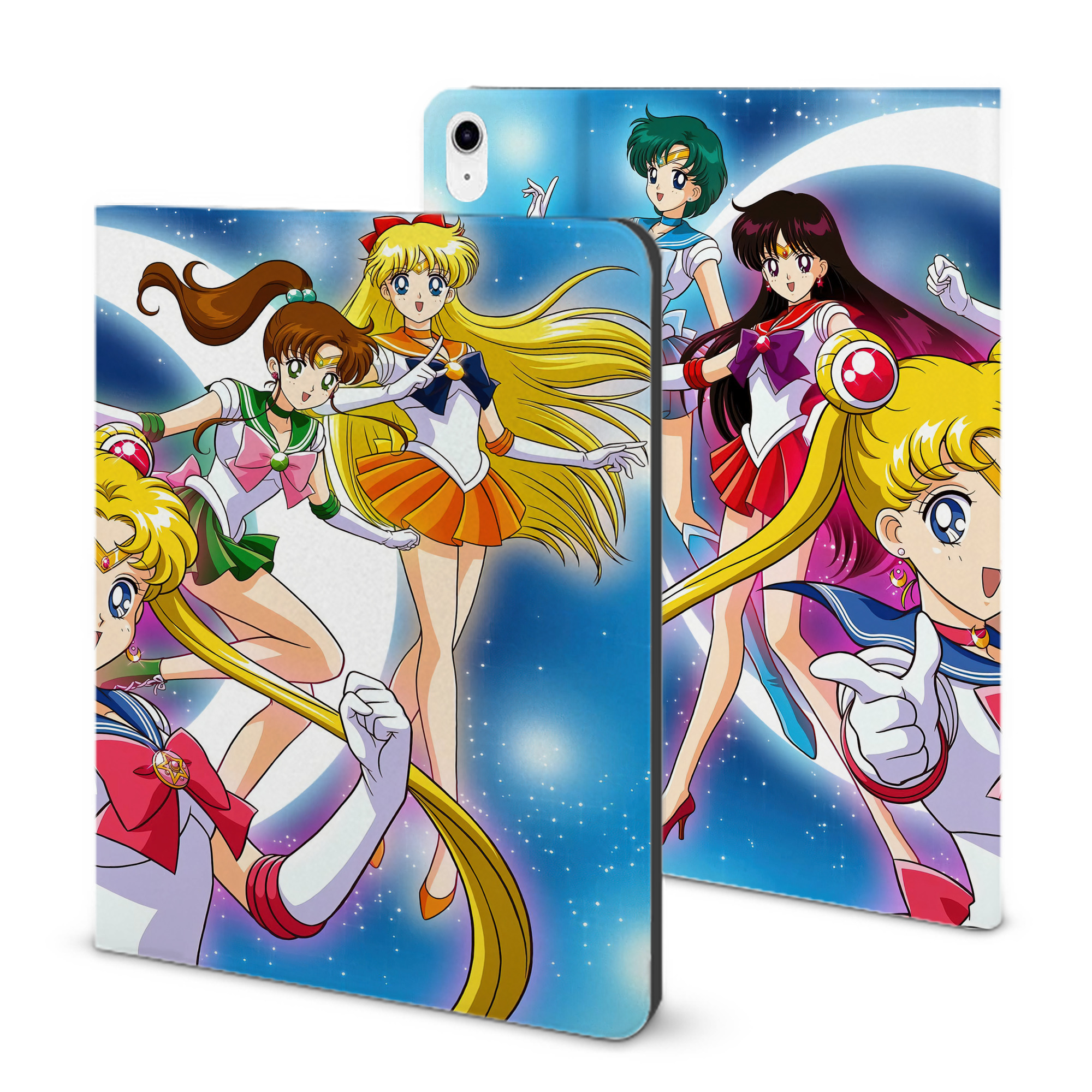 （画像用） 美少女戦士セーラームーン Sailor Moon IPad ケース ブック型 PUレザー TPU 耐衝撃 軽量 薄型 ペン収納なし 全面保護 IPad 各モデル対応